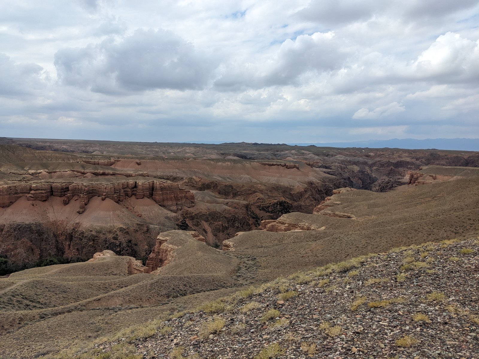 Temirlik Canyon overlook panorama — Canyons to Kaindy private 2-day tour from Almaty, Kazakhstan
