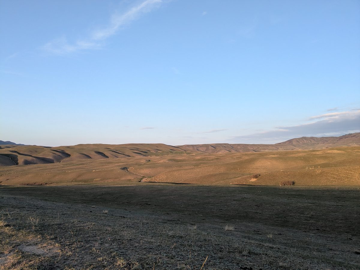 Panoramic view of Southeast Kazakhstan wilderness